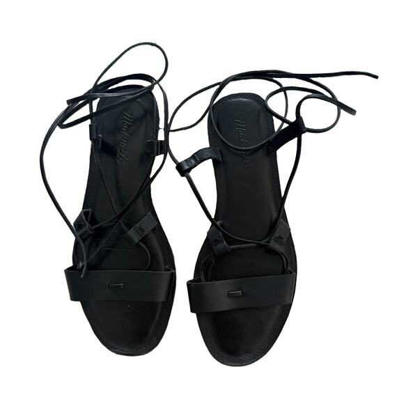 Madewell Shoes - Madewell Black Wrap Around Women’s Leather Sandals 7 Boho Preppy